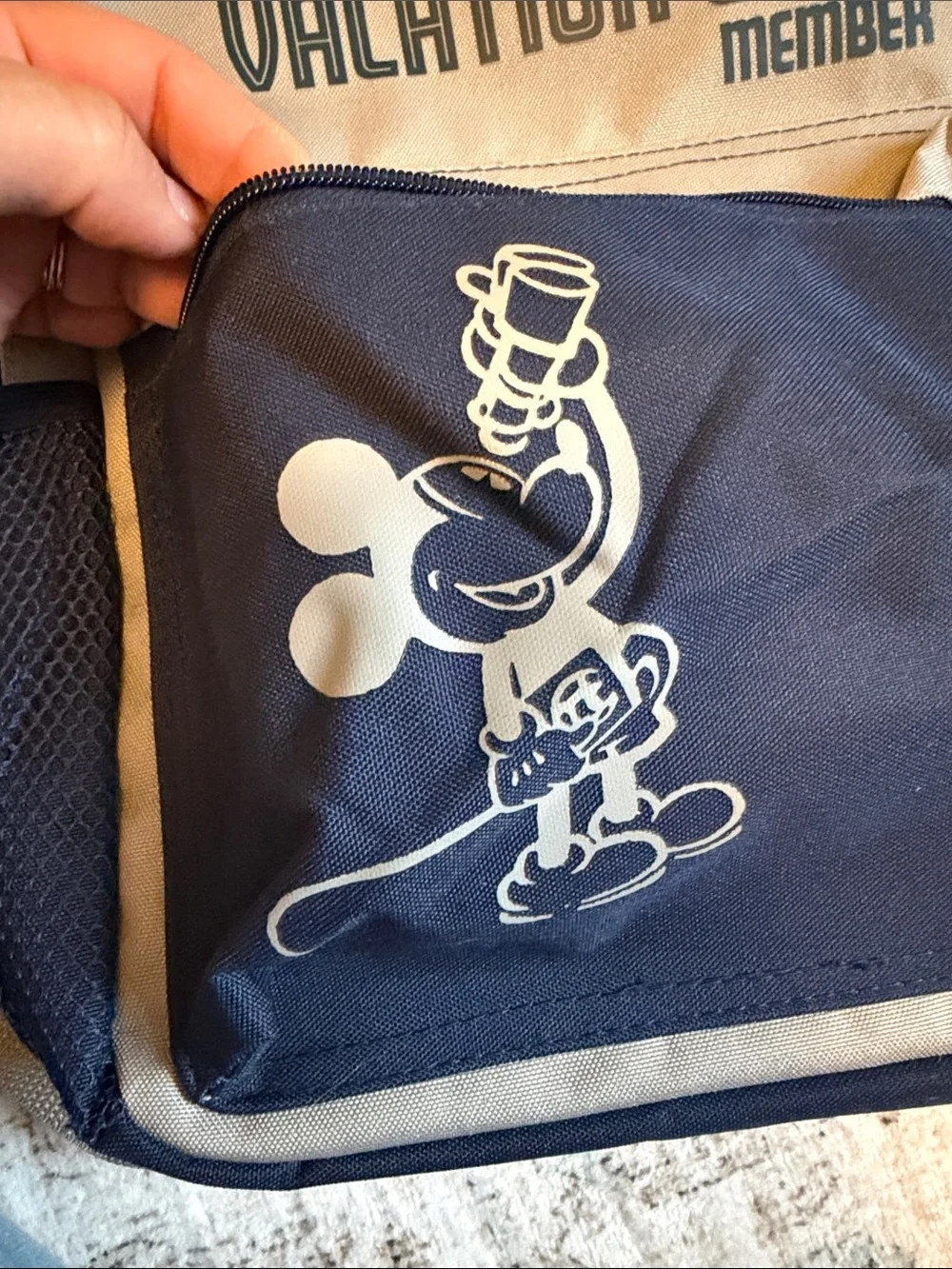 Disney Vacation Club Member Gray and Navy Mickey Backpack